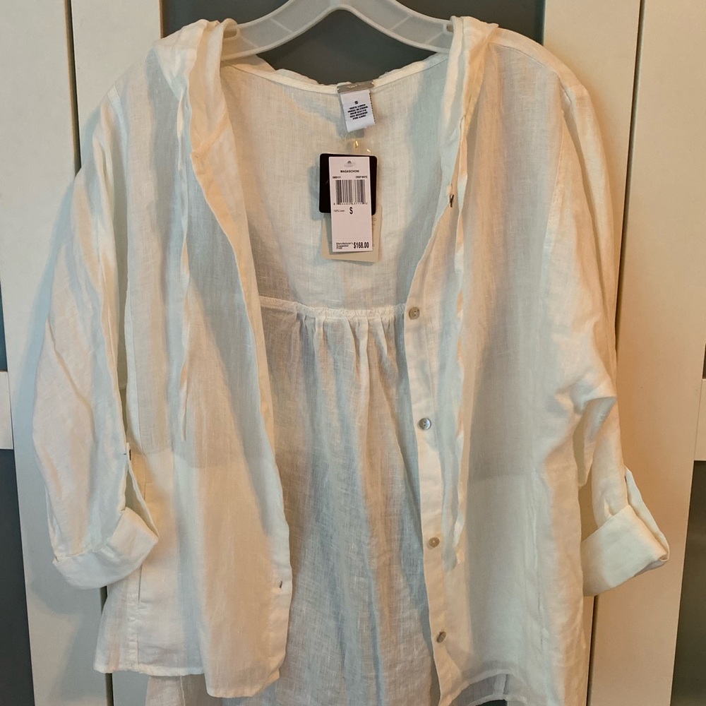 Linen shirt jacket